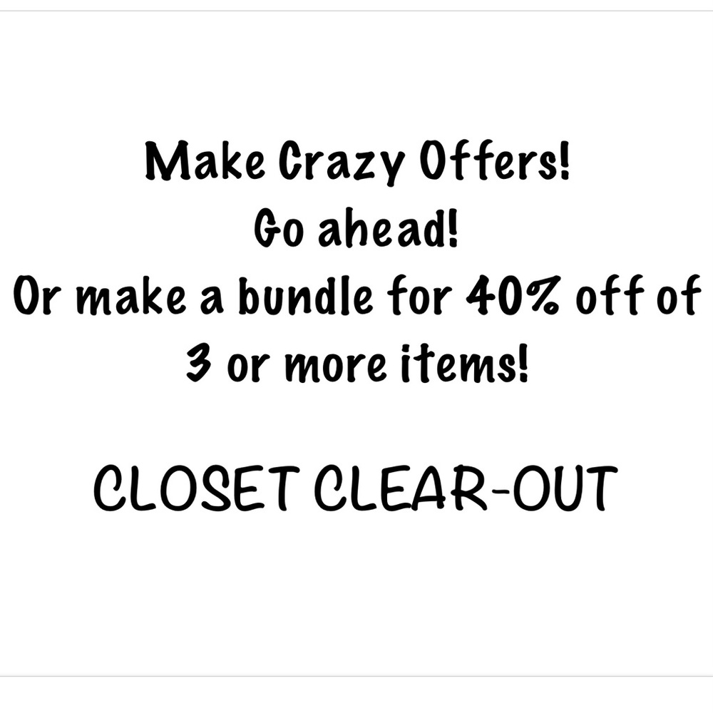 Make some crazy offers! Or bundle 3 items for 40% off the total! Wow!